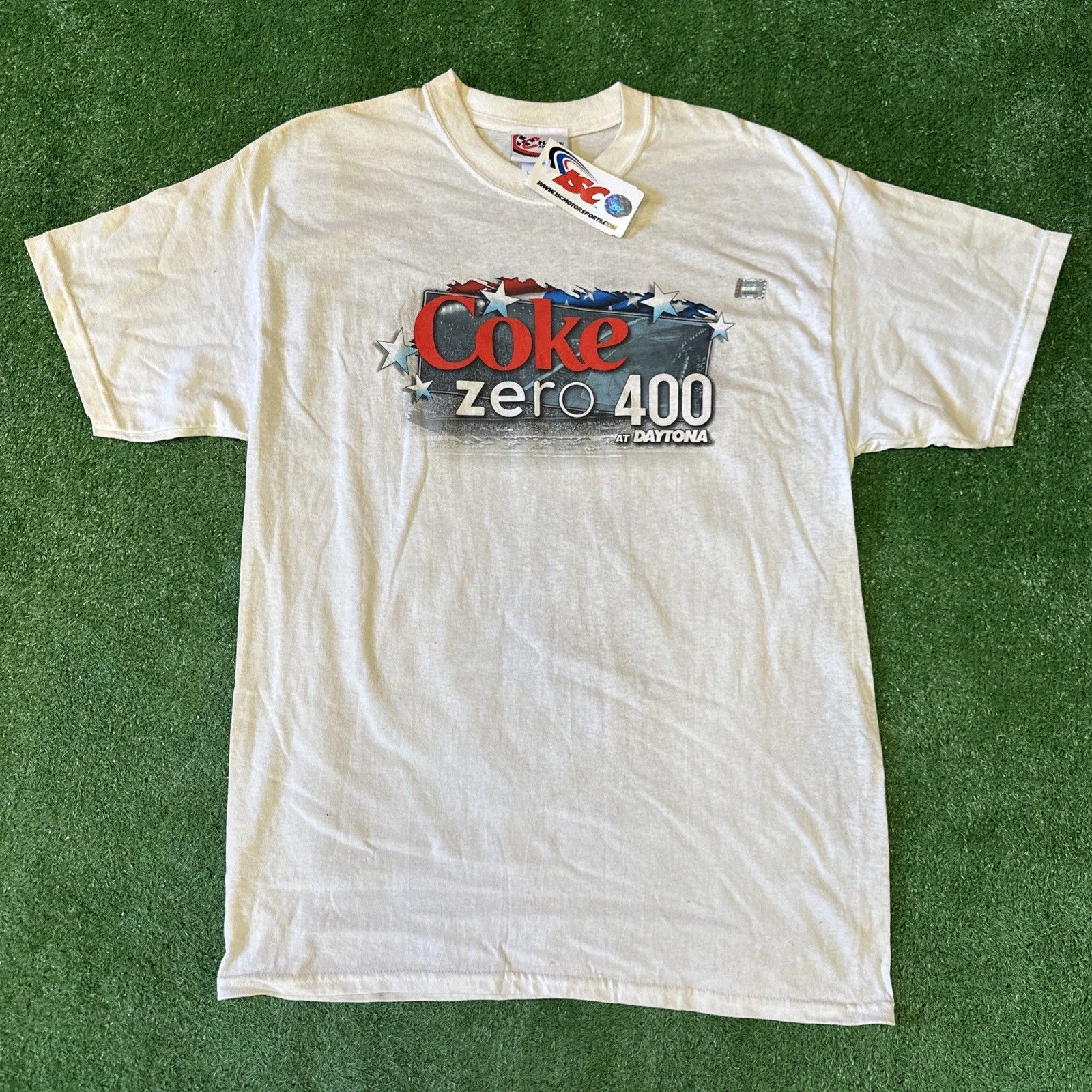 Vintage Chase Authentics Coke Zero 400 Daytona Speedway Nascar Shirt Mens Large